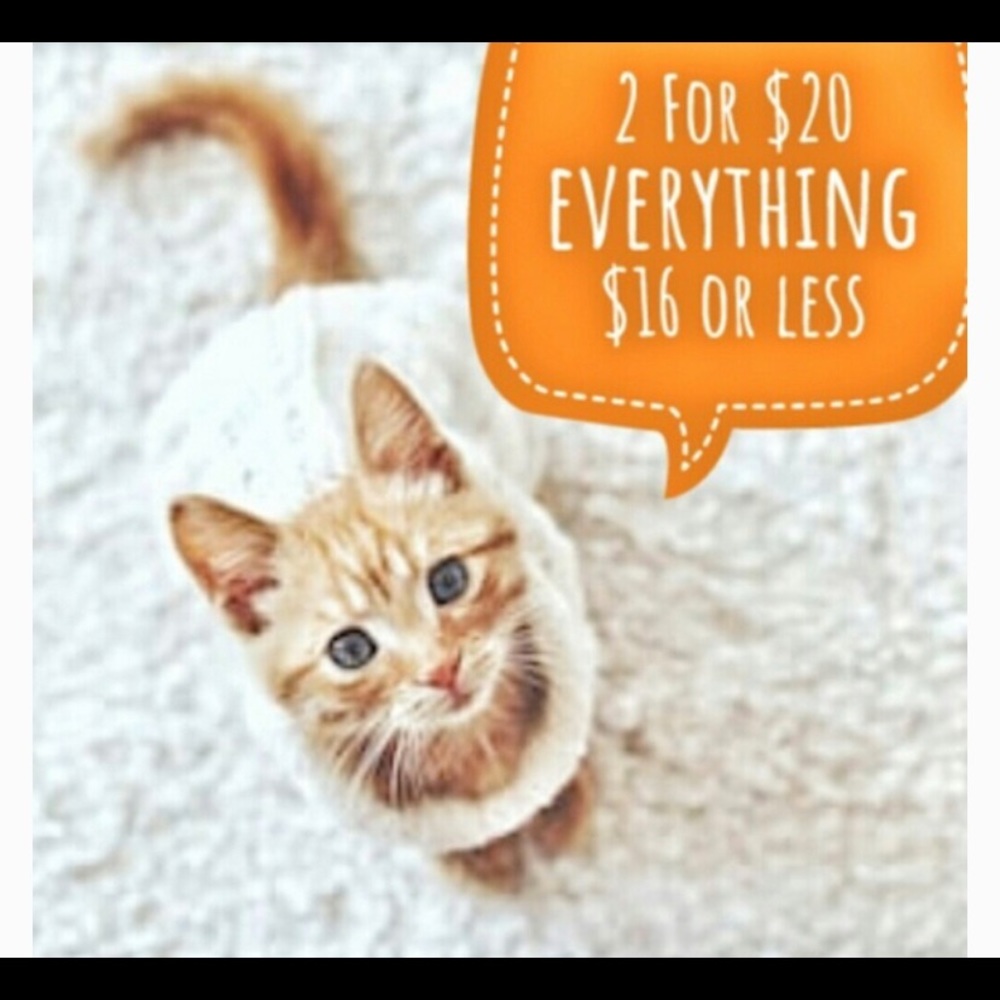 2 for 20 sale!